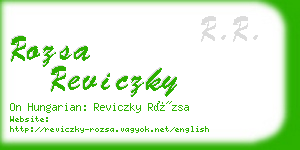 rozsa reviczky business card